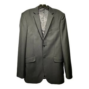 Giorgio Fiorelli Blazer Size 40L Euro Slim AMF Notch Shark No Pleat DARK NAVY